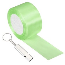 Finish Line Satin Ribbon with Whistle, 2"x24Yd  Light Green