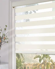 Persilux Blackout Zebra Blinds for Windows (34" W x 47" H, Beige)