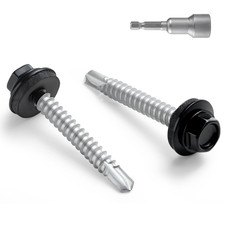  10 X 1-1/2 in Self-Drilling Metal Roofing Screws,Sheet Metal Roof Screw,Epdm Wa