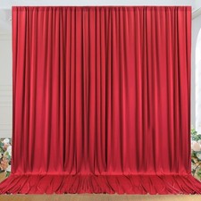 10ft x 10ft Free Red Backdrop Curtains for Parties, Polyester Photo Backdrop ...