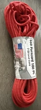 Atwood Rope MFG Parachute Paracord 550 Lbs 7 Strand Core Color ReD WoW VISIT US!