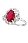 GENUINE 1.84 Cts RUBY RING 10k WHITE GOLD - Free Appraisal Service - NWT — photo 2