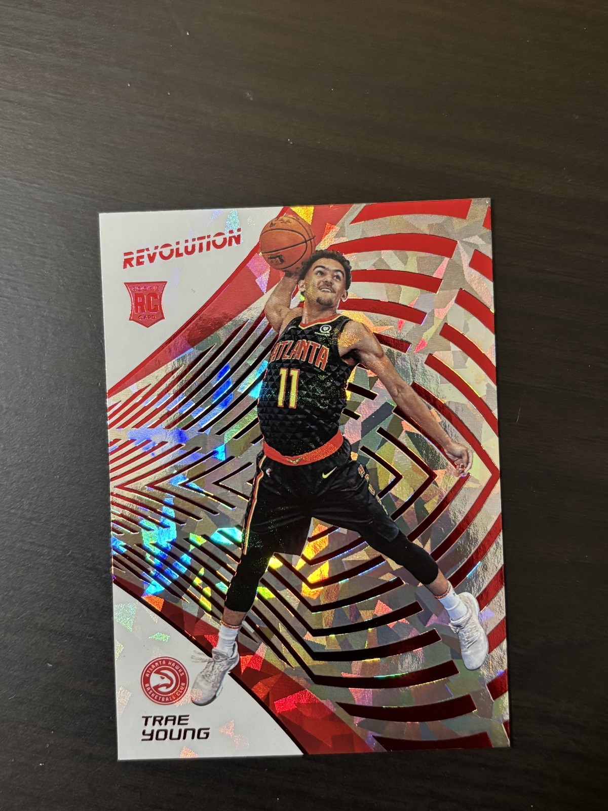 Trae Young 2018-19 Revolution Chinese New Year Rookie Red Cracked Ice #150 RC SP