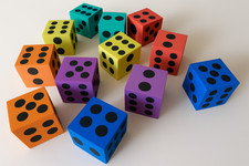    12 Pack Foam Dice 1.5"   Quiet Classroom Math Games, Party Favors  Learning