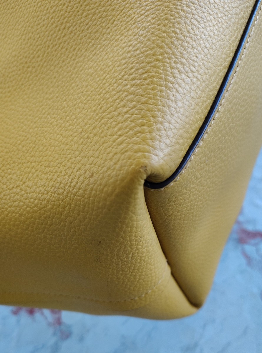 Coach F58849 Mustard Yellow Market Leather Turnlock Tote/Shoulder