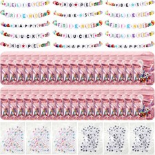 36 Set Friendship Bracelets Kit with 600 Round Letter Beads Making Kit Party ...