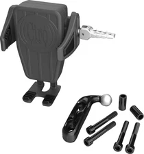 CIRO 55310 Gen 2 Cybercharger Phone Holder - Black - Chrome Offset Perch Mount