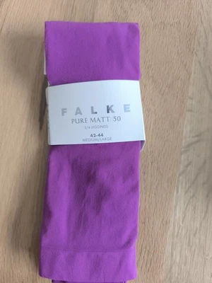 Falke Pure Matt 50 3/4 Leggings, Größe 42-44 Purple NP 24€ - Bild 1 von 2