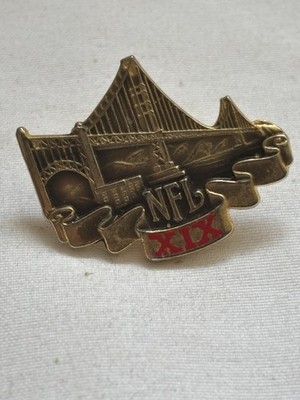 1985 SUPER BOWL XIX MEDIA/PRESS PIN #0652. UNUSED.