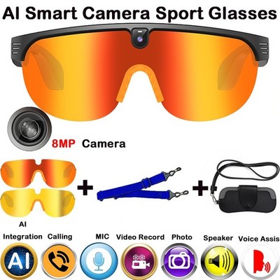 AI smart glasses with camera, Multifunction Camera and Bluetooth Call Voice Assi
