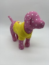 Victoria's Secret Pink Dog With Polka Dots Yellow shirt Plush