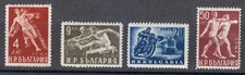 Bulgarie 1949 MNH Mi 704-707 Sc 663-666 Moto tracteur Athlètes soldats **