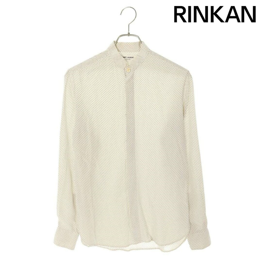 Saint Laurent Paris 467312 Y301W camicia manica lunga seta piccoli punti uomo 36 usata 34