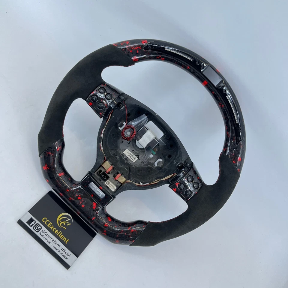 Para Volkswagen Golf R MK5 MT GTI R32 Jetta 2003+volante de fibra de carbono real Foto 2 de 4