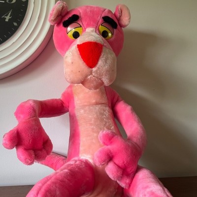 Vintage Giant Pink Panther Posable Plush Mighty Star 43