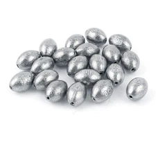 Olive Shape Lead Weight Fishing Line Lure Shot Sinker 15g Per Piece 20 Pcs