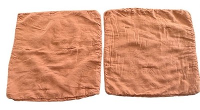 Parachute Linen Euro Pillow Shams Set Of Two In Tobacco Color 26 x 26