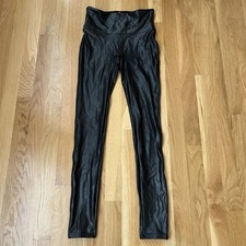 Spanx Women's Faux Leather Leggings Size S Black