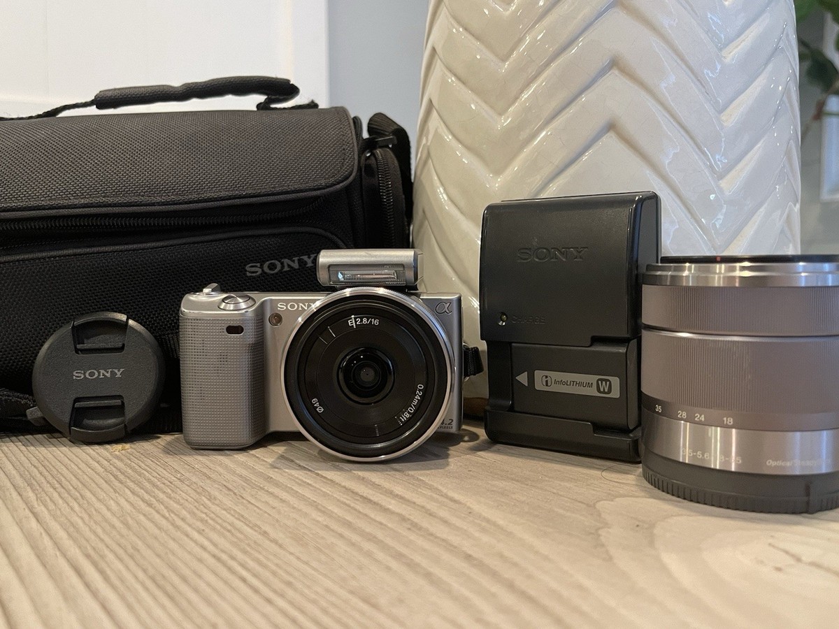 Sony Alpha NEX-5K 14.2MP Digital Camera - Silver w/OSS 18-55 Sony Alpha NEX-5K 14.2MP Digital Camera - Silver w/OSS 18-55