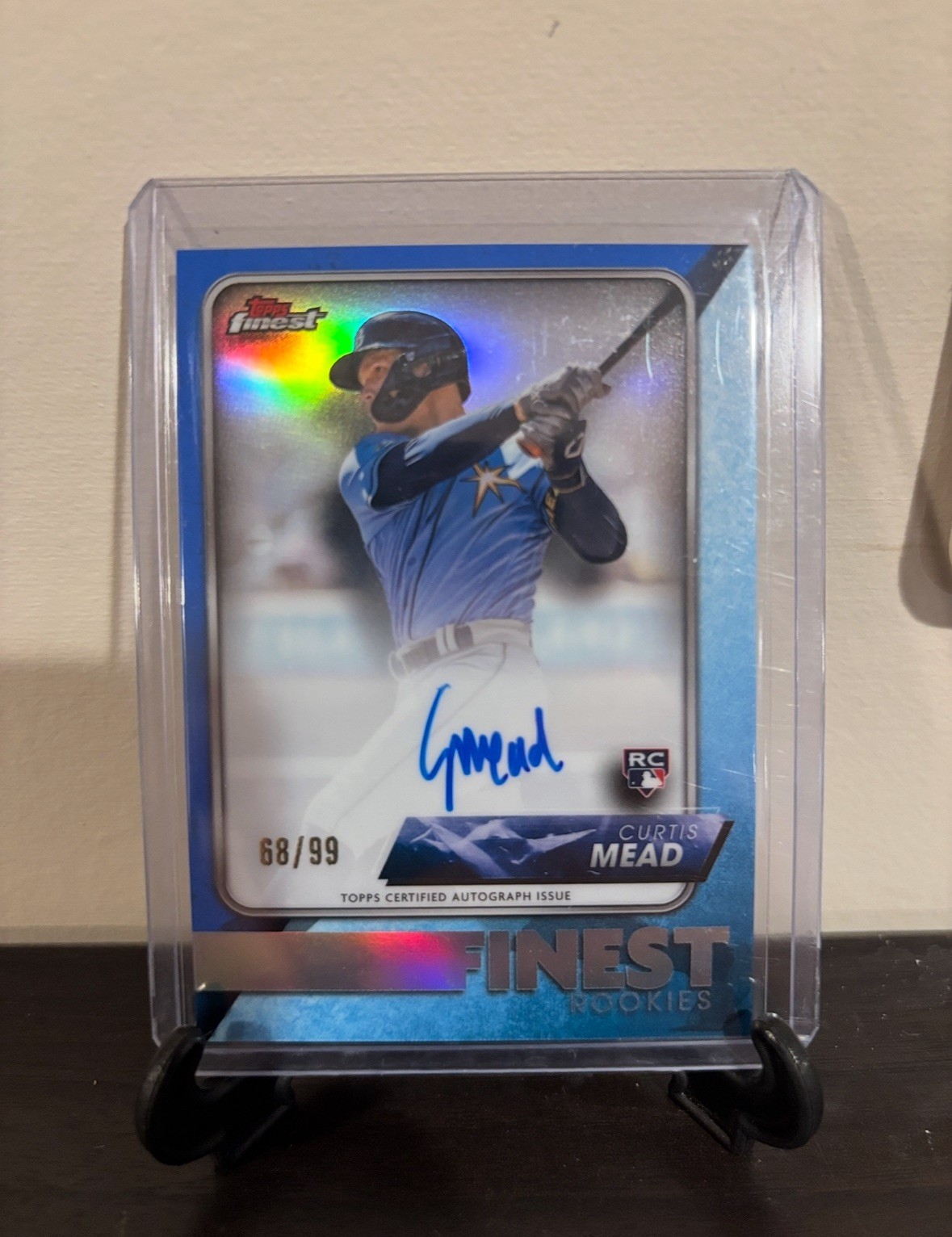 2024 Topps Finest Blue Refractor /99 Curtis Mead #FR-CM Rookie Auto RC