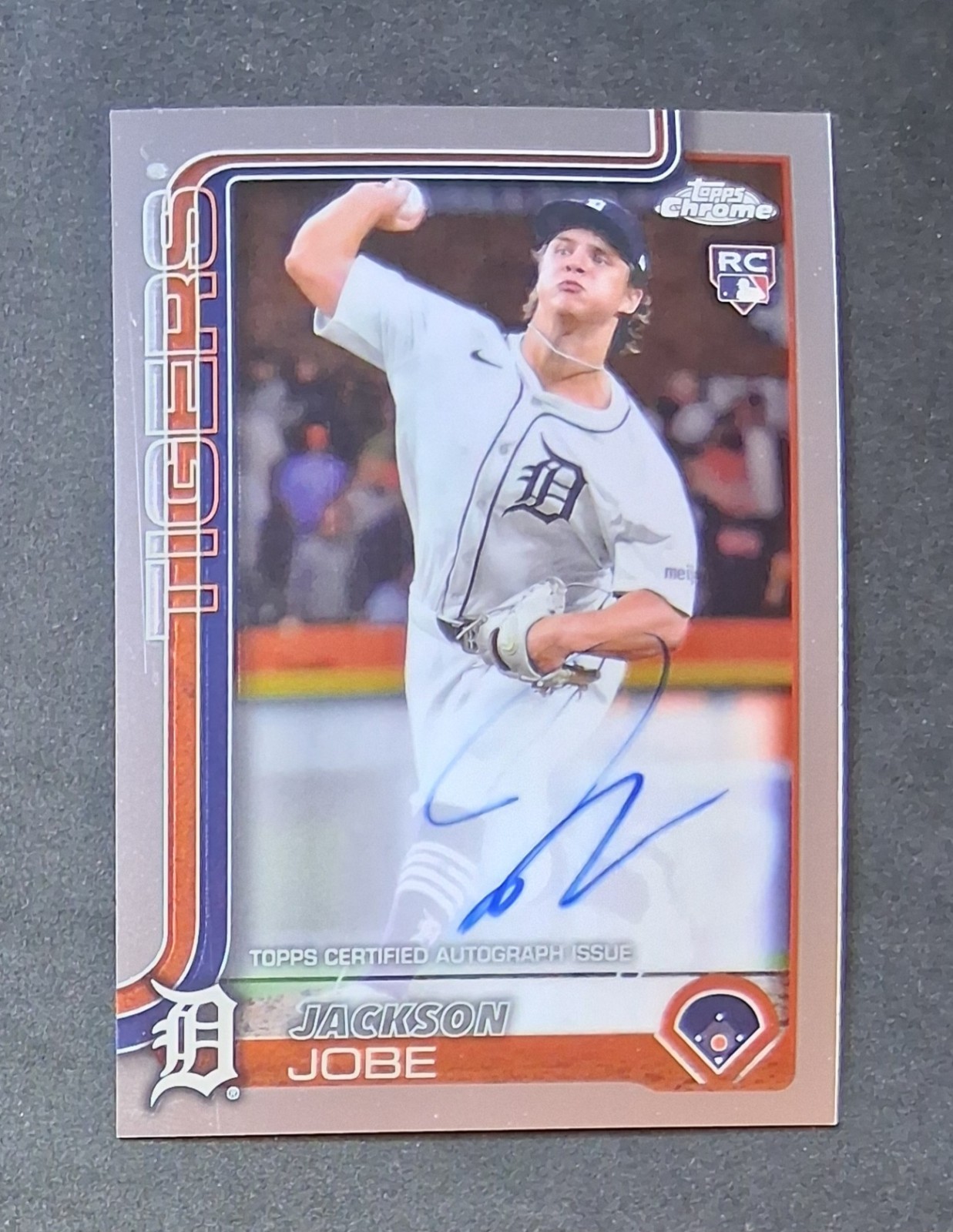 Jackson Jobe 2025 Topps Chrome Rookie Card Autograph Auto Detroit Tigers