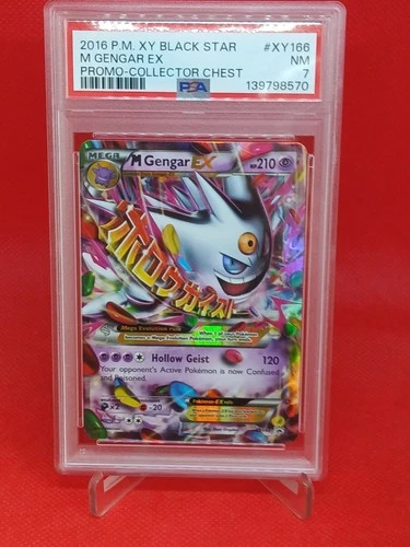 Pokémon M Black Star Gengar EX Mega Full Art Promo XY166 PSA 7