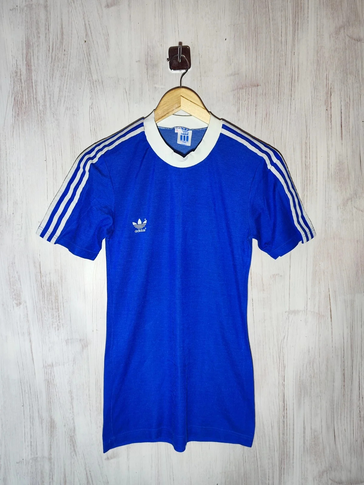 VINTAGE Adidas 1980's 80's template Sz XS-S shirt jersey football soccer kit tee