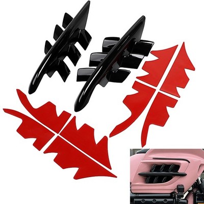 Gloss Black Shark Gills Fairing Accents Fit For Honda Goldwing 1800 GL1800 01-10