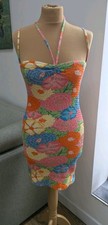 BNWT Zara Smocked Bodycon Strappy Mini Dress Floral Print Size Small UK 8 10