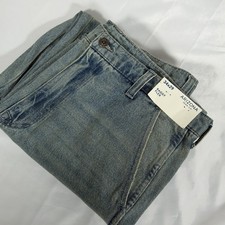 NEW Men  s Baggy Cargo Jeans Y2K Streetwear Washed Denim Baggy Flex 34X29