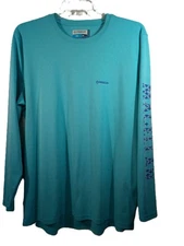 Magellan Outdoors Fish Gear T-Shirt Men XXL Cyan Boyfriend Long Sleeve Outdoors