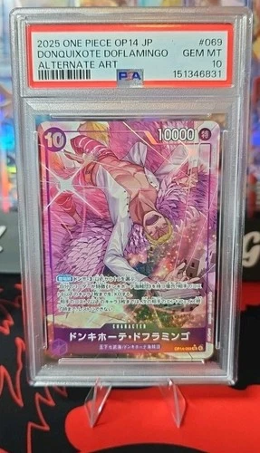 One Piece Donquixote Doflamingo OP10-071 Royal Blood Japanese Alt Art PSA 10