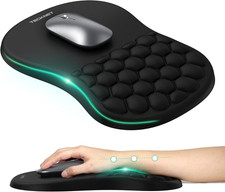 Ergonomic Mouse Pad with Wrist Rest, Soft Mousepad with Massage Design, Memory F