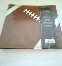 8" x 8" - Football Post Bound Scrapbooking Album - Premium - Brown