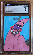 Marketplace image: 2025 Topps Chrome SpongeBob Patrick Star Ryan Johnston 1/1 Art Card Insert CGC 9