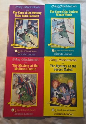 Meg MacKintosh Solve-It-Yourself Mystery Lot of 4 Lucinda Landon Autographed