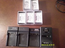 Assorted Camera Battery Charger Lot of 11 Each 4 Each Sony Memory Cards