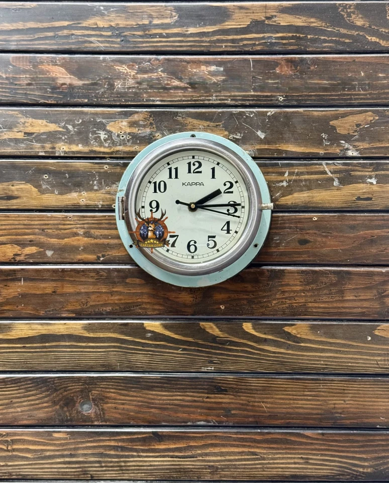 Reloj náutico Kappa de pared con decoración de cuarzo de hierro marino - Hecho en Corea Foto 2 de 4