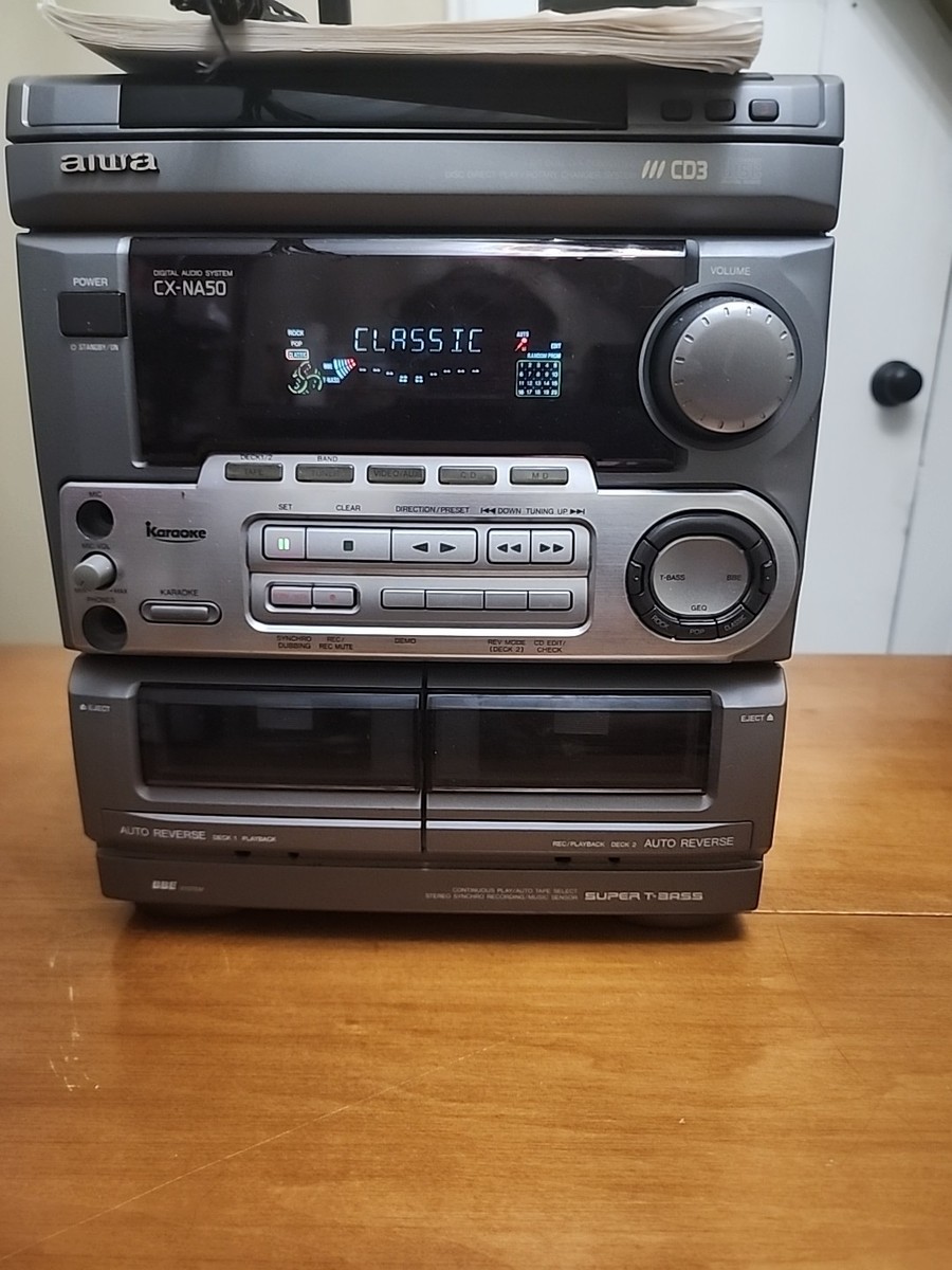Aiwa CX- NA50U All-in-1 stereo Audio System Radio/CD/MD/AUX HAS