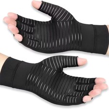 Copper Arthritis Compression Gloves Hand Support Pain Relief Joint Self Care