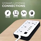 Extension Lead with 4 USB Cable Electric Plug Socket UK Mains Power 4 Gang Way