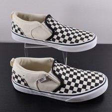 Vans Kids Classic Slip On Checkerboard Shoes Youth Size 5.5 Black White