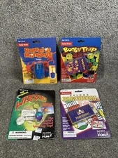 Vintage Lot of 4 Sealed Basic Fun 1998 Hasbro Milton Bradley Mini Game Keychains
