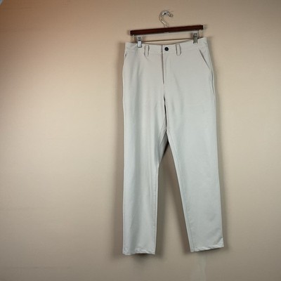 FourLaps Golf Pants Mens 31x 31 Beige Flat Stretch Polyester Spandex