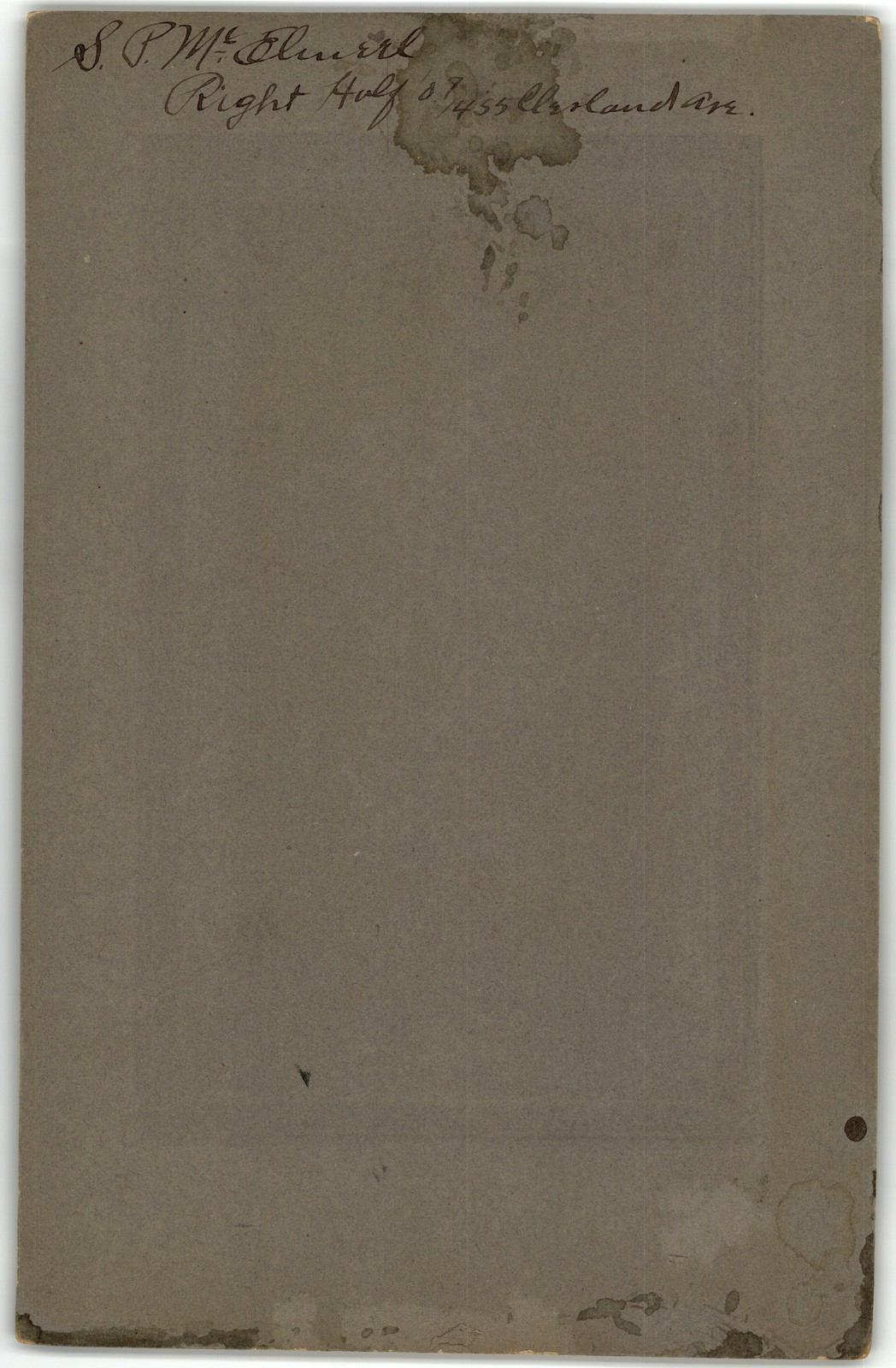 Mounted Board Photo 1908 S.P. McElwell Early Collegiate Football Player Uniform — additional view