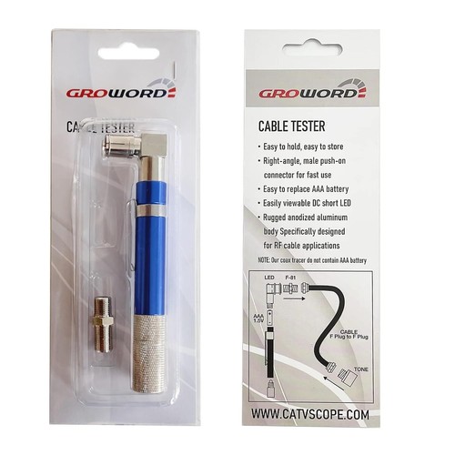 Voor RG6 RG59 CATV Kabels GROWORD Pocket Continuïteit Tester En Toner - Met Licht & Buzzer, Voor Coax Kabels RG6/RG59 Pocket Kabeltester RG6 RG59