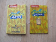 Collectible Sponge Bob Square Pants 1 gram Gold Bar Perth Mint 99.99 Fine Gold