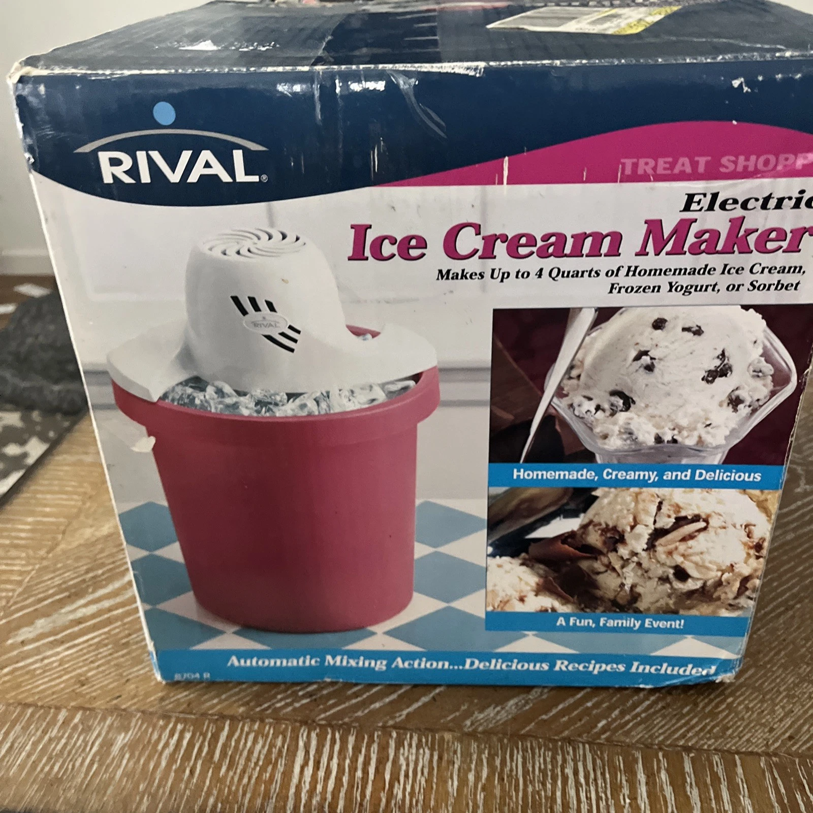 Rival Electric Ice Cream Maker Yogurt Sorbet #8804WPK Pink 4 Quart New Open Box
Opens in a new windo