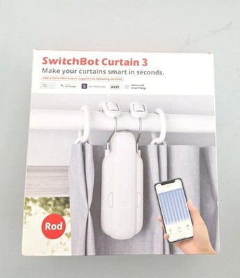 Switchbot Curtain 3 Opener Smart Control White Rod Open Box Bluetooth W2400000