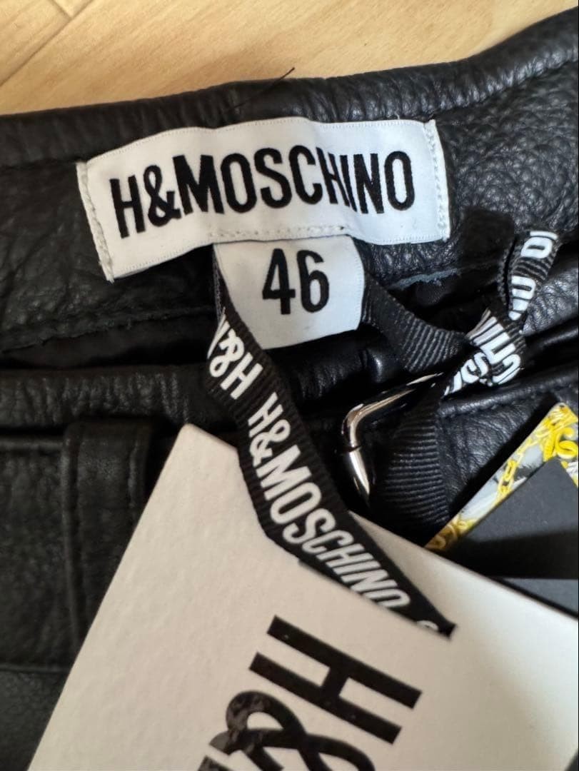 H&M x Moschino Leather Biker Pants Size 46 Rare Item image 3